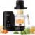 Grownsy Baby Food Maker with Dual-Layer Steam Basket | Baby Food Processor for Starting Solids & Babies 6+ Months | Steamer Blender & Puree Machine for Healthy Baby Food, BPA-Free,Black & Gold