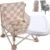 Tiny Marvels 3-in-1 Portable Baby Chair, Foldable Booster Seat with Removable Tray, Safety Harness & Carry Bag for Dining, Travel, Camping, Beach, 6M-3Y (Sand Checker)