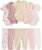 Baby Girl Bodysuit and Pant Set Cotton Ribbed Mix Summer Infant Girls Clothes Outfits 0-12 Month