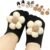 KEAINVRN 4Packs Baby Girls Socks,Flower Non-Slip Grips for Babies Toddler Princess Low Cut Ankle Socks for Girls