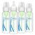 Dr. Brown’s Natural Flow Anti-Colic Options+ Narrow Baby Bottle, 8 oz/250 mL, with Level 1 Slow Flow Nipples, 0m+, 4 Pack