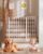 InnoTruth 29.5–40.75″ Baby Gate for Stairs, 30″ Tall Dog Gates for Doorways & Hallways, Safety Gate for Kids & Pets, Pressure-Mounted Walk-Through with Dual Lock & 2-Way Swing, White