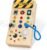 Hoarosall Montessori Wooden Busy Board with 8 LED Light switches, Sensory Toys Light Switch Travel Toys for 1+ Year Old Baby and Toddler