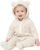Baby Plush Long Sleeve Polar Fleece Jumpsuit With Bear Ears Baby Fleece Hooded Jumpsuit Infant Winter Outfit