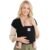 ELDOMA Black Baby Wrap Carrier – Lightweight, Breathable Baby Sling, Hands Free Baby Carrier Sling, Baby Carriers from Newborn to Toddler, (7-35 lbs / 3-15kg)
