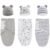 3-Pack Organic Baby Swaddle Sleep Sacks – Newborn Swaddle Sack – Ergonomic Baby Swaddles 0-3 Months (Grey)