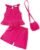 Weebaby Toddler Girl Clothes Baby Summer Outfits Sleeveless Halter Top Ruffle Short Set Cute Kids Clothes Girls