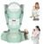 Baby Carrier with Hip Seat, Ergonomic M Position 6-in-1 Baby Carrier Newborns to Toddlers, Adjustable Baby Holder Carrier, All Seasons(Green)