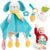 hahaland Baby Lovey Security Blanket, Plush Hanging Sensory Toy with Teether, Rattle & Crinkle for Infant 0-3-6-12 Months, Christmas Set for Boys Girls Snuggle & Play