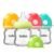 YOHKOH Natural Glass Baby Bottle with Level 1 Slow Flow Nipple, Newborn Anti-Colic Baby Bottles, Wide Neck Mushroom Baby Glass Bottle (Multicolour-A, 3.4oz (Pack of 4))