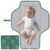 Portable Diaper Changing Pad, Waterproof Baby Changing Mat, Foldable Travel Baby Changing Station, Newborn Essential Baby Shower Registry Gift (Green-Rabbit)