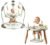 CuddoBaby Baby Jumper 4-Stage Convertible| Montessori -Inspired 8 Interactive Toys| Tummy Time Playmat, Bouncer, Exersaucer, Toddler Table| Music & Lights | 3-6, 6-12, 12-18, 12-24 Months – Gray