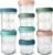 Mason Bottle Breast Milk Storage Jars (4oz & 8oz, 8-Pack) – Reusable Glass Baby Food Containers with Lid for Baby Formula & Breastmilk – Airtight, Stackable, Freezable (Deep Ocean)