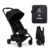 Joolz Aer2 Lightweight Travel Stroller for Baby & Toddler – One-Hand Fold, Compact Carry-On Airplane Approved, Reclining Seat, UPF 50+ Canopy, Travel Pouch, Baby Net – Space Black