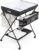 INFANS Baby Changing Table with Wheels, Portable Folding Diaper Station Nursery Organizer with Storage Basket, Hanging Rack, Adjustable Height, Safety Belt for Newborn Infant (Black)