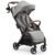 Babideal Baby Stroller, Auto-Fold Lightweight Travel Stroller for Airplane, Compact Toddler Pushchair with PU Leather Handle, Newborn to 50 lbs, Grey