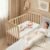Flwrgirl Baby Bassinets Bedside Sleeper – Portable Pine Wood Bedside Bassinet,6 Heights Small Mini Crib with Mattress,Space-Saving Design Baby Crib for Newborns 0-12 Months,Unpainted | Pine Wood Bassinet, Mattress Included, 3-IN-1 Convertible, Adjustable Height, Locking Wheels, Portalbe