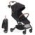 Dream On Me Rio Glide Ultra-Light Compact Stroller, One-Hand Self-Standing Fold, Adjustable Backrest & Footrest, 5-Point Harness, Cup Holder, Suspension Wheels with Storage Basket – Black