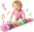 HEMRLY Baby Gifts Toys, Sensory Toy 0-6 Months, Musical Stuffed Caterpillar Plush with Soft Teether, Rattle for Tummy Time, Infant Car Seat Toy for 0-3-6-12 Month Boys Girls Gifts – Spotted Pink
