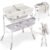 Baby Bathtub with Foldable Changing Table, Standing Infant Bath Tub for Newborn Toddler Shower, Portable Diaper Changing Station with Stand