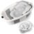Baby Bathtub, Baby Tub with Thermometer & Soft Cushion, Collapsible Baby Bathtub from Newborn to Toddler Bathtub 0-36 Months, Foldable for Quick Use & Portable for Travel(Grey)