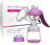 Manual Breast Pump – Adjustable Suction Silicone Hand Pump Breastfeeding, Small Portable Manual Breast Milk Catcher Baby Feeding Pumps & Accessories, Purple, Mother’s Day Gifts