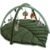 Baby Play Gym with Mat Leaf Shaped, Baby Play Mat with 5 Hanging Toys Tummy Time Mat, Baby Gym Activity Center, Washable (Green)