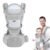 Baby Carrier with Hip Seat, Multi-Functional 9 in 1 Baby Wrap Carrier Newborn to Toddler for All Seasons Ergonomic Baby Sling Carrier Hands Free Baby Backpack Carrier 7-45 lbs (Grey)