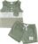 Thorn Tree Baby Boy Summer Clothes Contrast Color Sleeveless Tops Elastic Waist Shorts Toddler Outfits Cute Set