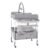 VEVOR Baby Changing Table, Foldable Diaper Change Station with 2 Fabric Drawers, Side Basket and Hanging Rod, Adjustable Height Changing Table with Lockable Wheels and 2 Star Toys, Light Gray