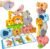 Vaiheng Toys for Toddlers 1-3, Montessori Toys for 1 2 3 4 Year Old Boys & Girls, Toy Age 2-4 0-2 Kids Baby, 1 2 3 Year Old Girls Boys Gifts, Wooden Animal Blocks Stacking Education Puzzles Toy