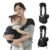 Baby Sling Carrier, Baby Carrier Newborn to Toddler Wrpas Carrier Essentials Safety, Portable and Lightweight, Ergonomic-Designed, Non-Slip Hip Seat Carrying 8-55lbs(Black)