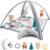 The Peanutshell Unisex Baby Play Gym & 7-in-1 Play Mat – Playmat Baby Toys 0-6, 6-12 Months Tummy Time Mat with Hanging Toys, Soft Padded for Newborns, Infants – Woodland