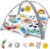 The Peanutshell Unisex Baby Play Gym & 7-in-1 Play Mat – Playmat Baby Toys 0-6, 6-12 Months Tummy Time Mat with Hanging Toys, Soft Padded for Newborns, Infants – Montessori Elephant