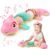 AWOTOY Baby Toys Sensory Musical Stuffed Animal Activity Soft Infant Toys 0-6-12 Month with Multi-Sensory Crinkle,Rattles&Textures,Baby Girl Toys Easter Gifts Newborn Tummy Time Easter Basket Stuffer