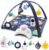 The Peanutshell Unisex Baby Play Gym & 7-in-1 Play Mat – Playmat Baby Toys 0-6, 6-12 Months Tummy Time Mat with Hanging Toys, Soft Padded Mat for Newborns, Infants – Space