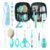 Baby Grooming Kit, Electric Safety Nail Trimmer Baby Nursery Kit，Infant Safety Care Set with Hair Brush Comb Nail Clipper Nasal Aspirator,Baby Essentials Kit for Newborn Girls Boys (20 Pc Green Kit)