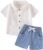 Baby Boy Clothes Toddler Summer Outfits Button-Down Short-Sleeve Polo T Shirts + Pocket Shorts Set 2Pcs 1-5 Years Old