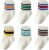 Toddler Non-Slip Socks,Unisex Baby Grip Crew Seamless Cotton Socks with Retro Stripe for Boys Girls Kids 6 Pairs
