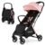 BABY JOY Lightweight Baby Stroller, Compact Travel Stroller for Airplane, Infant Toddler Stroller w/Adjustable Backrest & Canopy, Storage Basket, Self Standing Gravity Fold, Aluminium Frame (Pink)