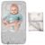 Hamur Home Portable Changing Pad – Waterproof, Washable & Easy Wipe Clean, Foldable Travel Baby Changing Mat for Diaper Bag, Compact & Lightweight, Must-Have for Newborns (Leaves Pattern)