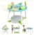 BABY JOY 5 in 1 Baby Activity Center, Baby Jumpers and Bouncers with Removable Toys, Lights & Music, 3 Adjustable Heights, Interactive Play Center for Toddlers Boys Girls 6-36 Months (Blue)