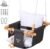 Talecogear Baby Swing – Outdoor & Indoor, Cozy Toddler Swing for Backyard, Hanging Swing Seat Chair, Cotton Canvas & Beech Wood Frame, Safety Harness, Mounting Hardware Included (Gray)