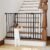 Miumoon 29.7-46″ Baby Gate for Stairs with Banister Adapter Y-Spindle Rods, 30.5″ Tall, Easy-Install Pressure Mounted Baby Gate for Doorways, Auto-Close Dog Gate Indoor for Child and Pets