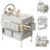 Baby Changing Table with Drawers, Waterproof Versatile Folding Diaper Changing Station with Storage, Adjustable Height, Portable Diaper Chang ing Station, Mobile Nursery for Infant and Newborn