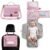 UBRAVOO Portable Diaper Changing Pad – Baby Diaper Changer Travel Bag with Wipes Pocket, Smart Design Portable Changing Mat, Infant Travel Station Kit, Gift for Newborn Girl & Boy (Pink)
