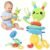 Baby Toy 0-12 Months – BPA-Free Soft Plush Sensory Toy with Gentle Squeaker, Safe Hand Grip & Teething Relief, Portable Newborn Toy for Diaper Bag, Baby Shower Gift (Green Caterpillar)