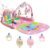 Baby Play Mat Kick and Play Piano Gym，Baby Floor Play Gym Tummy Time Mat，Baby Activity Mat with Music Lightsat and Sensory Toys Boy & Girl Gifts for Infant Newborn 0 to 3 6 9 12 Months (Pink)