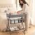 INFANS Baby Changing Table, Folding Diaper Station Portable Nursery Organizer with Safety Belt and Large Storage Racks for Newborn Baby and Infant (Grey)