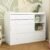 Timechee Changing Table Dresser, Baby Classic Nursery Dresser with 5 Drawers and 2 Shelves, Multi-Functional Baby Changing Table, Diaper Changing Station for Children’s Room, White